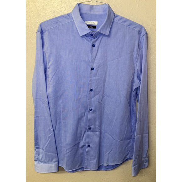 Versace Other - Gianni Versace Collection Trend Men’s Size-M Blue Textured Dress Shirt